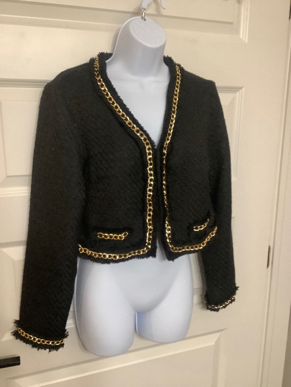 Black and gold chain suit blazer size M